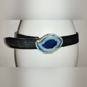 JANET K SLICED AGATE QUARTZ BELT